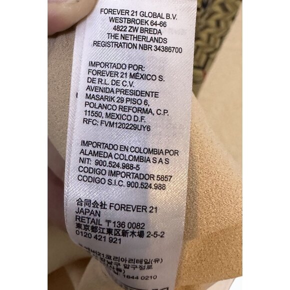 Love 21 Womens Lined Geometric Midi Dress Bohemian Babydoll Flowy Feminine Large - Picture 13 of 15